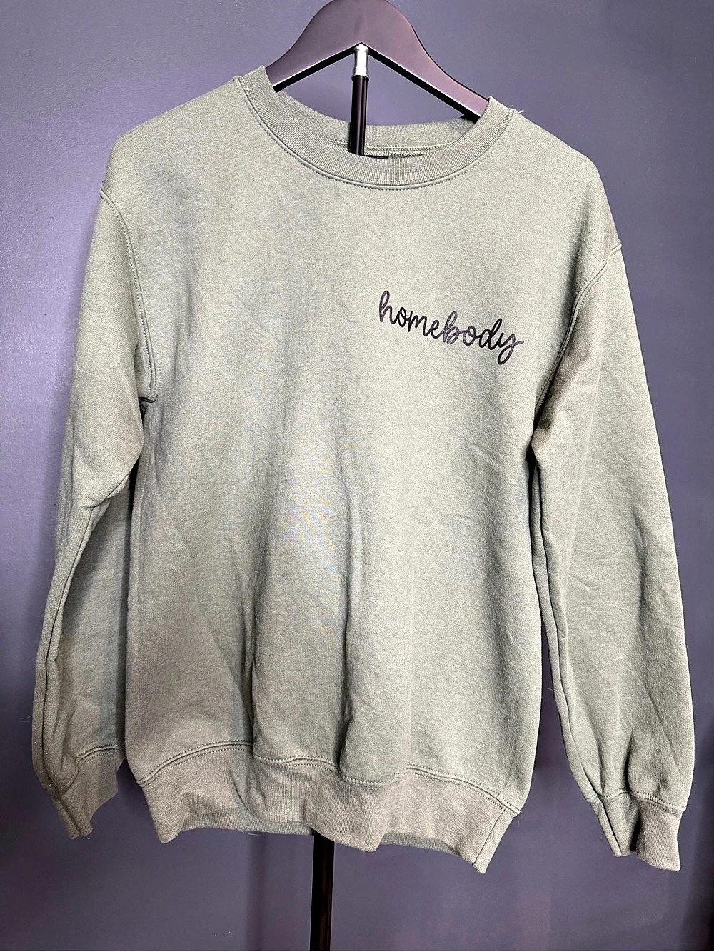Gildan Homebody Crewneck Sweatshirt in Dark Green Size Small